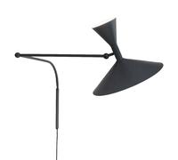 NEMO lampe murale applique LAMPE DE MARSEILLE avec le câble de prise (Black grey RAL 7021 - Métal)