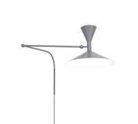 NEMO lampe murale applique LAMPE DE MARSEILLE avec le câble de prise (Gris opaque RAL7046 - Métal)