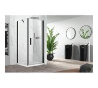 Nemo Pina paroi latérale 80x200cm 6mm verre de sécurité clair Noir mat 450.001.099.VM