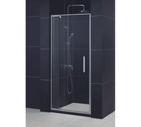 Nemo Pina porte pivotante 100x200cm 6mm Verre de sécurité clair avec anti-calcaire gauche et droite Chrome X01.002.011.VM