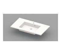 Nemo Spring Coste Lavabo pour meuble avec 1 vasque 90x50x20cm avec trou de robinet et trop-plein marbre artificiel blanc 930953