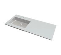 Nemo Spring Don lavabo-plan en marbre de synthèse 1200x500x15mm gauche blanc 607004123103