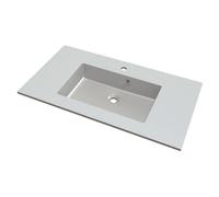 Nemo Spring Don lavabo-plan pour meuble marbre de synthèse 900x500x15mm blanc 607004091103