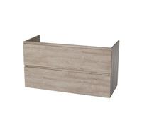 Nemo Spring Fortitudo Due meuble bas B1200 x H640 x P495 mm 2 tiroirs sans découpes pour siphon poignée intégrée couleur rilia oak 942071