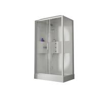 Nemo Spring lilou hamam cabine de douche hydrostatique en polystyrène 4 mm brillant porte coulissante avec panneau latéral 2 parties verre de sécurité 6mm bac à douche acrylique brillant 120x80 blanc 