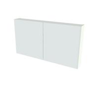 Nemo Spring Nebulo armoire de toilette luxe - 140x65x17.8cm - 4 portes miroir doubles - étagères en verre - avec prise - sans interrupteur - couleur : Onyx Grey 20054348