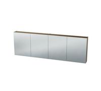 Nemo Spring Nebulo armoire de toilette luxe - 180x65x17.8cm - 4 portes miroir doubles - étagères en verre - avec prise - sans interrupteur - couleur : U960 ST9 Onyx Grey 20037118