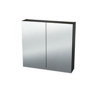 Nemo Spring Nebulo armoire de toilette luxe - 60x65x17.8cm - 1 porte miroir double face - étagères en verre - avec prise de courant - sans interrupteur - couleur : F988 W04 Béton brut 20037041