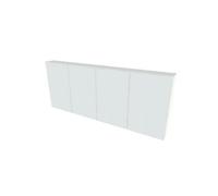 Nemo Spring Nebulo armoire de toilette miroir B1600 x H650 x P178 mm 4 portes tablettes en verre avec prise sans interrupteur couleur Minnesota Oak Chocolat 20037830