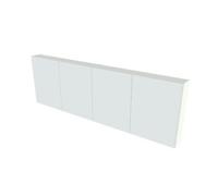 Nemo Spring Nebulo Luxe armoire de toilette B2000 x H650 x P163 mm 4 portes miroir double face tablettes en verre avec prise de courant sans interrupteur couleur Minnesota Oak Chocolat 20037854