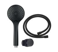 Nemo Spring Nero ensemble de douchette à main avec douchette à main ronde flexible de douche et support de douchette noir mat sw369969/sw404914/sw404917/