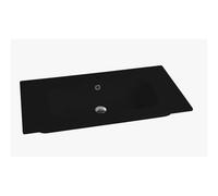 Nemo Spring Nubes tablette en porcelaine 1 lavabo avec trou de robinet avec trop-plein 810 x 465 x 170 mm noir QS08146152