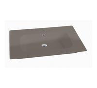 Nemo Spring Nubes tablette porcelaine 1 lavabo avec trou de robinetterie avec trop-plein 610 x 465 x 170 mm taupe QS06146155