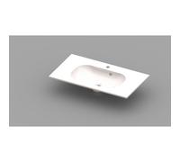 Nemo Spring Ovum Lavabo pour meuble avec 1 vasque 90x50x20cm avec trou de robinet et trop-plein marbre artificiel blanc 930965