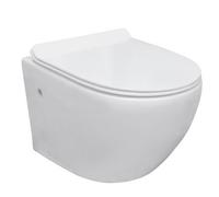 Nemo Spring Purcompact PACK WC suspendu sans bride avec abattant fin amovible softclose blanc YBT006