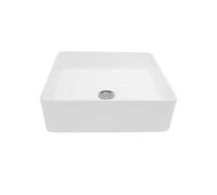 Nemo Spring Sun lavabo carré à poser 400x400x120 mm porcelaine blanc trou d'évacuation diamètre 45 mm sans trop-plein sans trou de robinet HDA054