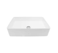 Nemo Spring Sun lavabo rectangulaire à poser 500x350x120 mm porcelaine blanc trou d'évacuation diamètre 45 mm sans trop-plein sans trou de robinet HDA055
