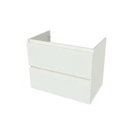 Nemo Spring Ventus Due meuble bas B800 x H640 x P495 mm 2 tiroirs sans découpe pour siphon sans poignées couleur blanc 941787