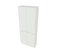Nemo Spring Ventus Tre armoire colonne L800 x H2000 x P340 mm 4 portes sans poignées couleur blanc 941513