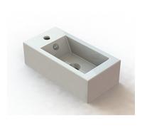 Nemo Spring Vigo petit lave-mains 250 x 500 x 145 mm porcelaine blanc rectangulaire pré-percé trou de robinet à gauche avec trop-plein TR4127