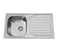 Nemo Start Médoc Evier de cuisine encastrable épaisseur 0.6mm 1 vasque avec égouttoir 86x50cm réversible inox poli 241727