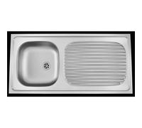 Nemo Start Merlot Evier de cuisine 100x50cm avec 1 vasque et égouttier inox réversible 241777