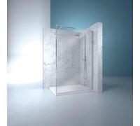 Nemo Stock Douche à l'italienne - 160x200cm - 8mm verre - couleur profil: or mat - couleur verre: cathédrale transparent structure STYLEWALKIN.160.33.11