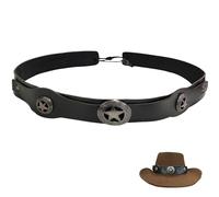 nemokamai Bandeau de chapeau en cuir pour homme et femme, chapeau de paille occidentale, chapeau Fedora en feutre, accessoires de chapeau de cow-boy, multicolore, multicolore, 1 Count (Pack of 1)