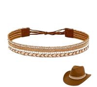 nemokamai Bandeaux de chapeau de cowboy pour hommes, bandeaux de chapeau de cowgirl pour chapeaux occidentaux, chapeaux de paille, chapeau vintage, ceinture de chapeaux multicolores