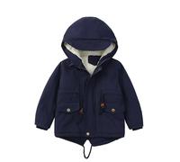 Nemopter Doudoune Enfant Garçon Manteau Garçon Chaud Blouson à Capuche Hoodie Parka Doublure Polaire Epais Veste d'Hiver pour Bébé Garçon Fille