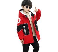 Nemopter Manteau Enfant Garçon Doudoune Doublure Polaire Chaud Veste à Capuche Chaud Veste d'Extérieur d'hiver Manteau Matelassé Veste Rembourrée en Coton Vêtements d'Extérieur de Randonnée