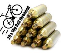 NEMT Cartouches CO2 16g Filetée pour Pompe à CO2 - pour Gonfleur de Pneu de Vélo pour Route, VTT et Les Autre