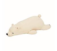 NEMU NEMU Peluche Ours Polaire - Doudou Shiro l'Ours Polaire - Coussin Oreiller Ours Blanc - Ultra Doux - Taille L - Peluche Ours Geant 51 cm