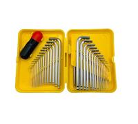 Nemura Clé Allen Hex et Torx - Coffret de 46 Clés en Chrome Vanadium de Haute Qualité - Rallonge Universelle - Livré Avec Boîte de Rangement - Outillage Résistant - Marque Française