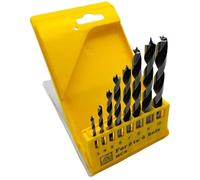 Nemura Coffret de 8 Forets à Bois HCS - Acier à Haute Teneur en Carbone - Lot de Mèches pour Perceuse - Avec Boîte de Rangement - Outillage Résistant - Marque Française