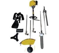 Nemura Débroussailleuse Thermique Multifonction 5en1-52cm3 (débroussailleuse, élagueuse, Taille-Haies, Coupe-Bordures, rallonge) - DM052 - Outillage Jardin - Marque Française