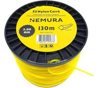 Nemura Fil Débroussailleuse Carré Ø: 2,00mm, L: 130m - Compatible avec d'autres Marques - Haute durabilité - Qualité Professionnelle - Marque Française