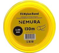 Nemura Fil Débroussailleuse Rond Ø: 2,00mm, L: 130m - Compatible avec d'autres marques - Haute durabilité - Qualité professionnelle - Marque Française