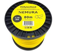 Nemura Fil Débroussailleuse Rond Ø: 2,70mm, L: 80m - Compatible avec d'autres marques - Haute durabilité - Qualité professionnelle - Marque Française