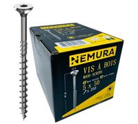 Nemura Lot de 250 Vis à Bois 5 x 50 mm - en Acier Zingué à Tête Fraisée - vis à bois Torx - Visses Spéciales pour Bois et Aggloméré- Haute Qualité Durable - Marque Francaise