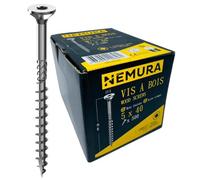Nemura Lot de 500 Vis à Bois 5 x 40 mm - en Acier Zingué à Tête Fraisée - vis à bois Torx - Visses Spéciales pour Bois et Aggloméré- Haute Qualité Durable - Marque Francaise