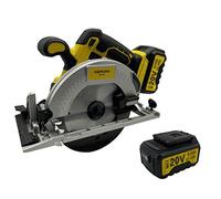 Nemura Scie Circulaire Electrique Sans Fil 20V - Outil avec Moteur Sans Balais Brushless - Livrée avec 1 Lame de Scie TCT, 1 Clé à Molette, 1 Règle, 2 Batteries 4Ah et 1 Chargeur - Marque Française