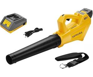 Nemura Souffleur sans Fil 40 V - Vitesse d'air 52m/Secondes - Livré avec 1 Batterie Lithium-ION 2Ah et Chargeur Rapide - aspirateur souffleur Feuilles - Outils de Jardin Marque Française