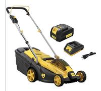 Nemura Tondeuse à Batterie 40V + 1 Batterie 4Ah - Largeur de Coupe 37cm - 6 hauteurs de Coupe 25 à 77 mm - Bac 35 L - Coupe Précise et Chargeur Rapide - Marque française