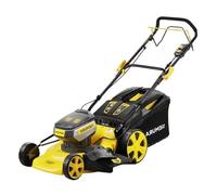 Nemura Tondeuse Autotractée à Batterie 80 V (2x40V) - Coupe 46 cm - Jusqu'à 1000 m2 - Fonction Mulching - Livrée avec 4 Batteries 4Ah et Double Chargeur - Marque Française