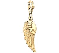 Nenalina Pendentif en forme d'aile d'ange doré 0401542119 pour bracelet à breloques en argent sterling 925, Verre, Cristal