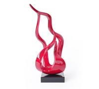 NENBOLEC Modern Statue Décor Abstrait Figurine Cadeau Flamme Sacrée Sculpture Arts Maison Décoration Ornament Résine Rouge 42cm
