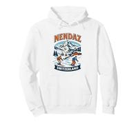 Nendaz Suisse Station de Ski Vintage Graphic Sweat à Capuche