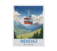 Nendaz Switzerland，Puzzle 1000 Pieces of Paper Puzzles Suitable for Adults Children Families Stress Relief Puzzle Games（50x70cm）-DJ54