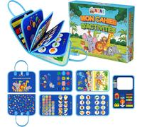 Nene Busy Board Montessori-Educational Toy 2-6 Years Boy Girl-Sensory Activity Board Without Screen-Letters,Numbers,Shapes,Colors-Fine Motor Skills-Child Gift Idea